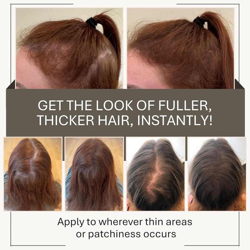 Joan Rivers Great Hair Day Root Touch Up Powder Duo - Thicker, Fuller Hair Solution | Dark Brunette