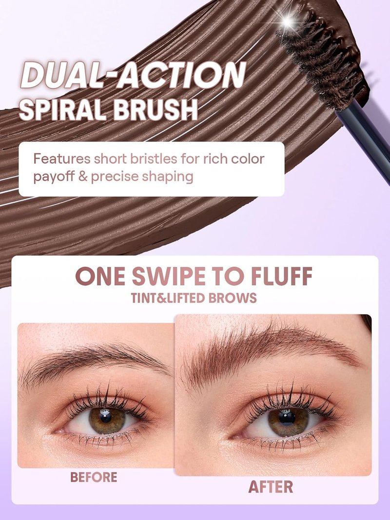 Airy Tinted Volumizing Brow Mousse - Highly Pigmented Eyebrow Gel | Auburn Shade