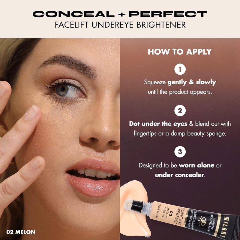 Milani Conceal + Perfect Blur Out Powder Kit - Ginger Contour, Stardust Highlighter & Melon Brightener