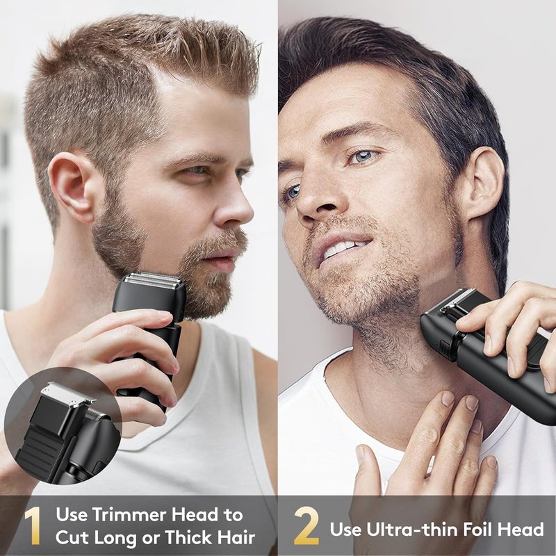 Electric Foil Shaver for Men - Smooth & Close Shaving with Pop-Up Trimmer | Wet/Dry, Travel Lock, LED Display, IPX6 Waterproof