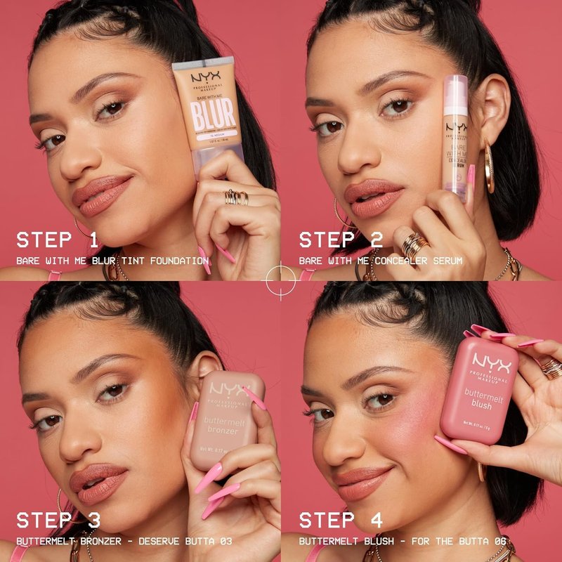 NYX Buttermelt Powder Blush - Fade & Transfer-Resistant Vegan Formula | Long-Lasting 12HR Wear