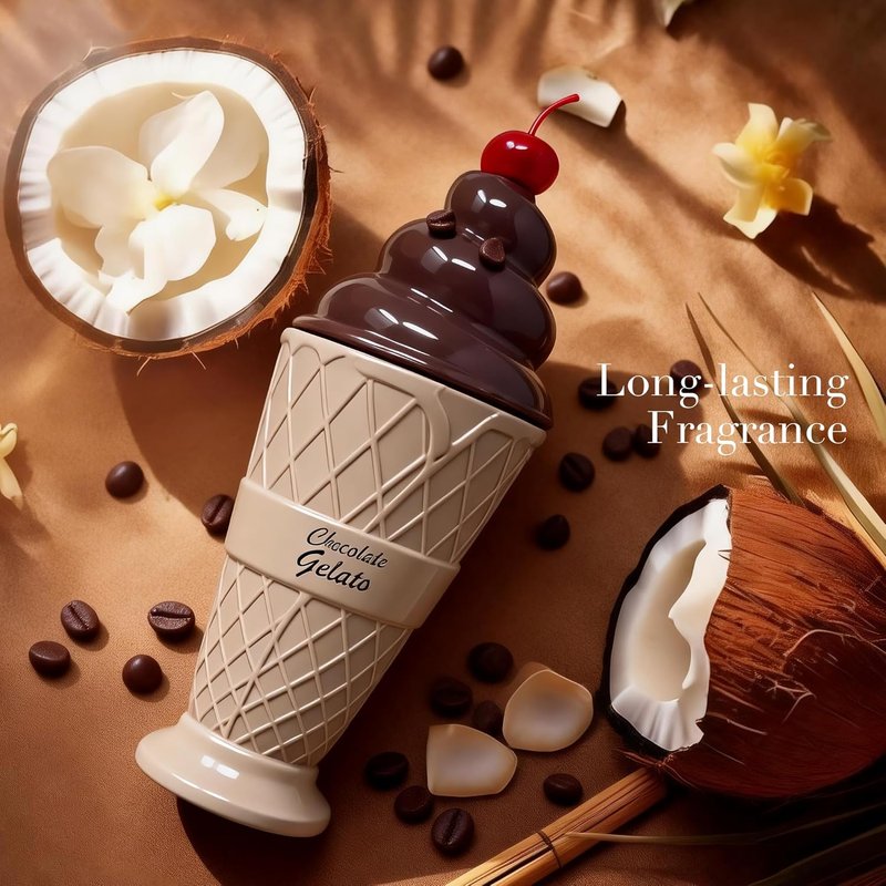 AFLUXE Sweet Dessert Collection EDP - Chocolate Gelato Travel Size Eau de Parfum for Women | Cute Shape