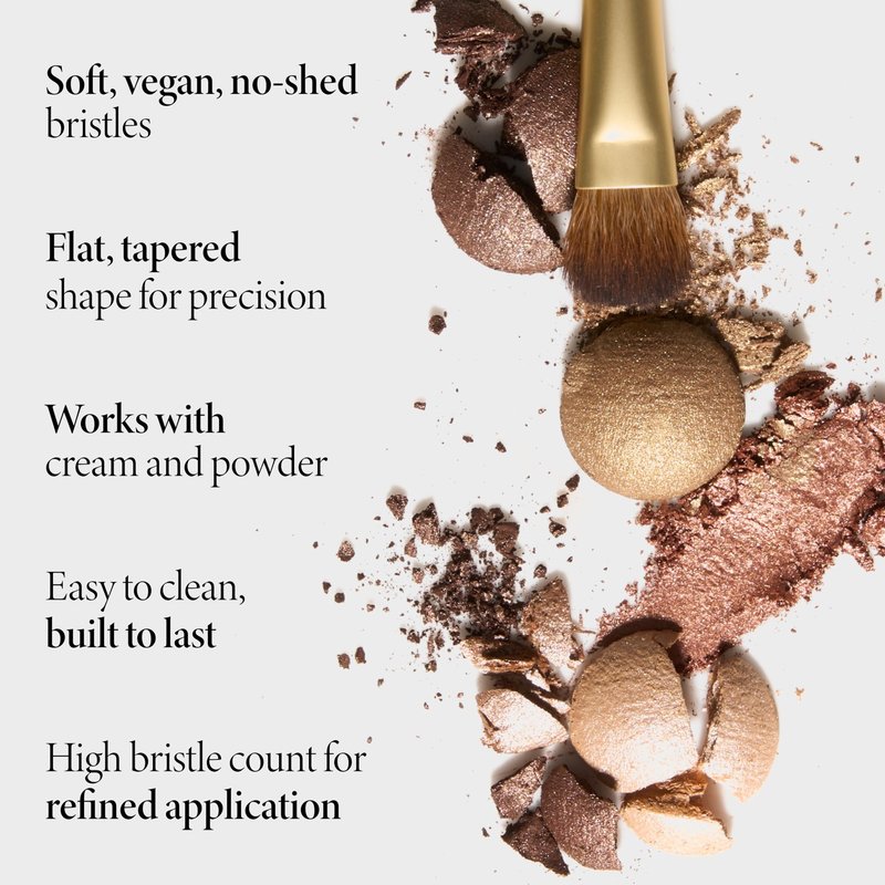 LAURA GELLER All-Over Eye Shadow Brush - Tapered Eyeshadow Brush with High Bristle Count - Ultra-Soft Eyeshadow Blending Brush for Precision Application & Shading - Vegan & Cruelty-Free