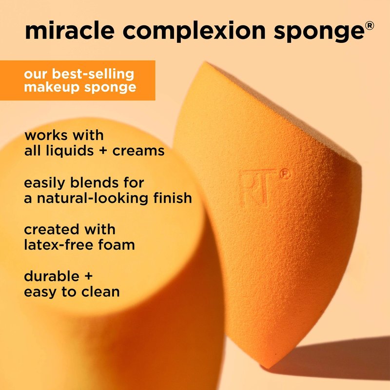 Real Techniques Miracle Complexion Sponge + Case (Packaging May Vary)
