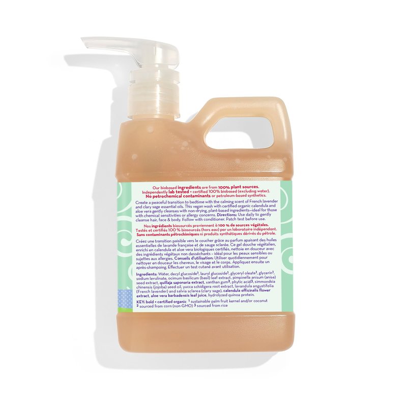 California Baby Calming Baby Shampoo + Baby Wash | 100% Plant-Based | Lavender Body Wash For Sensitive Skin | Hypoallergenic | 517 mL / 17.5 oz.