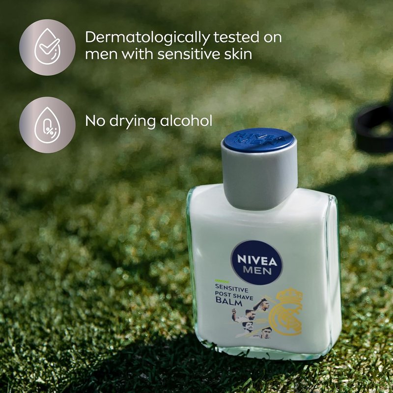 NIVEA MEN Sensitive Post Shave Balm - Alcohol-Free with VitaminPro Complex | 3.3 Fl Oz Bottle