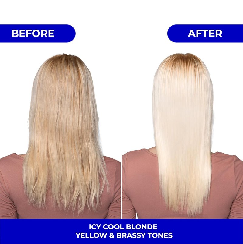 Icy Cool Blonde Purple Shampoo & Toning Mask Set - Neutralizes Yellow & Brassy Tones | 2 x 10.1 Fl Oz | Paraben & Sulfate Free