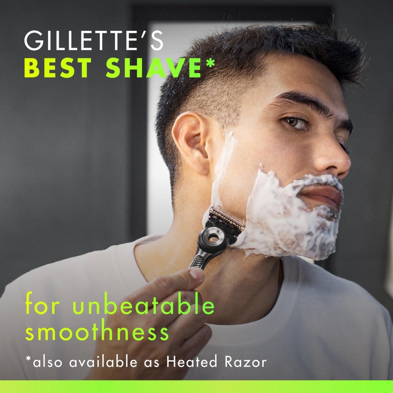 Gillette Labs Mens Razor Blade Refills Compatible with Gillette Labs Razors - 4 Cartridges With Exfoliating Bar