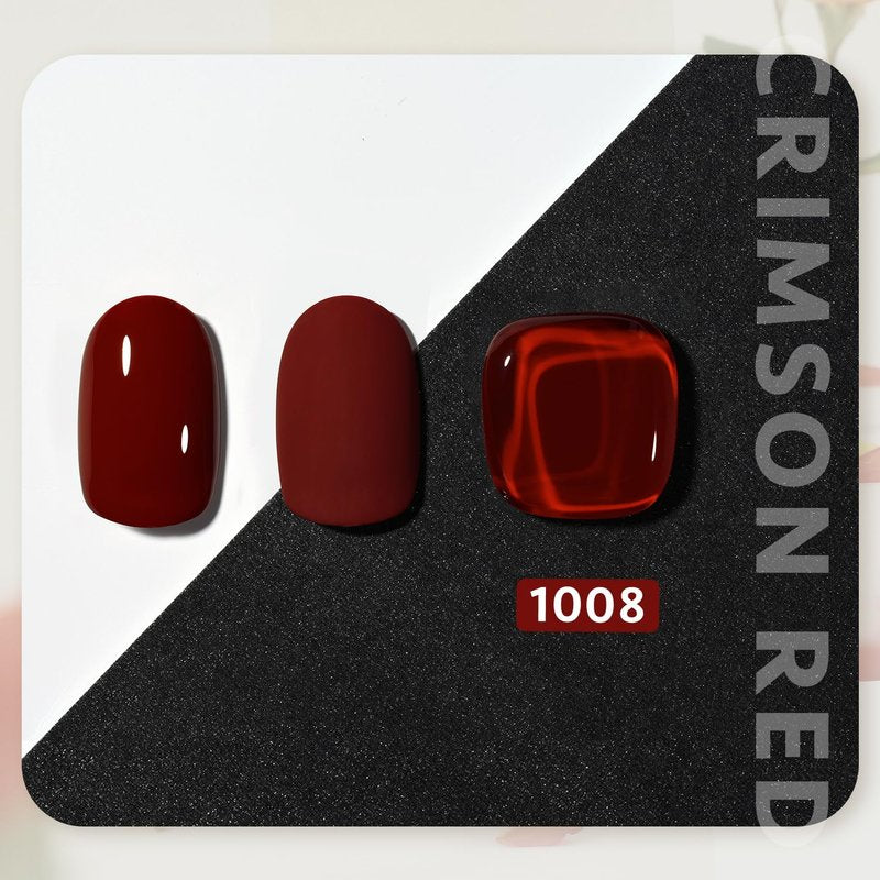 Red Gel Nail Polish - 16ml Soak Off UV Light Cure for DIY Manicure | 1008 Crimson Red