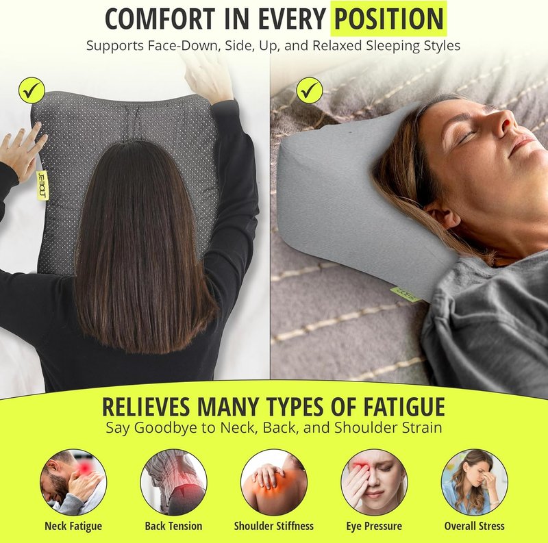Skiennix Face Down Pillow - Comfortable Headrest for Massage Tables | Includes 2 Covers & Gua-Sha Tool