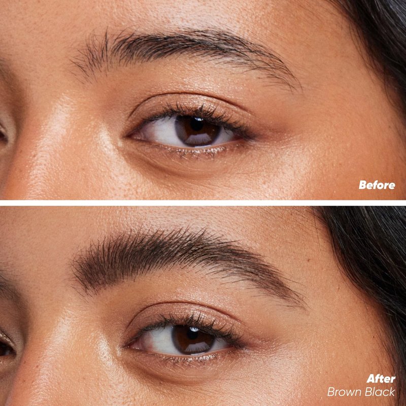 Kosas Air Brow Tinted Eyebrow Gel – Volumizing Brow Gel with Flexible Long-Lasting Hold, Brown Black
