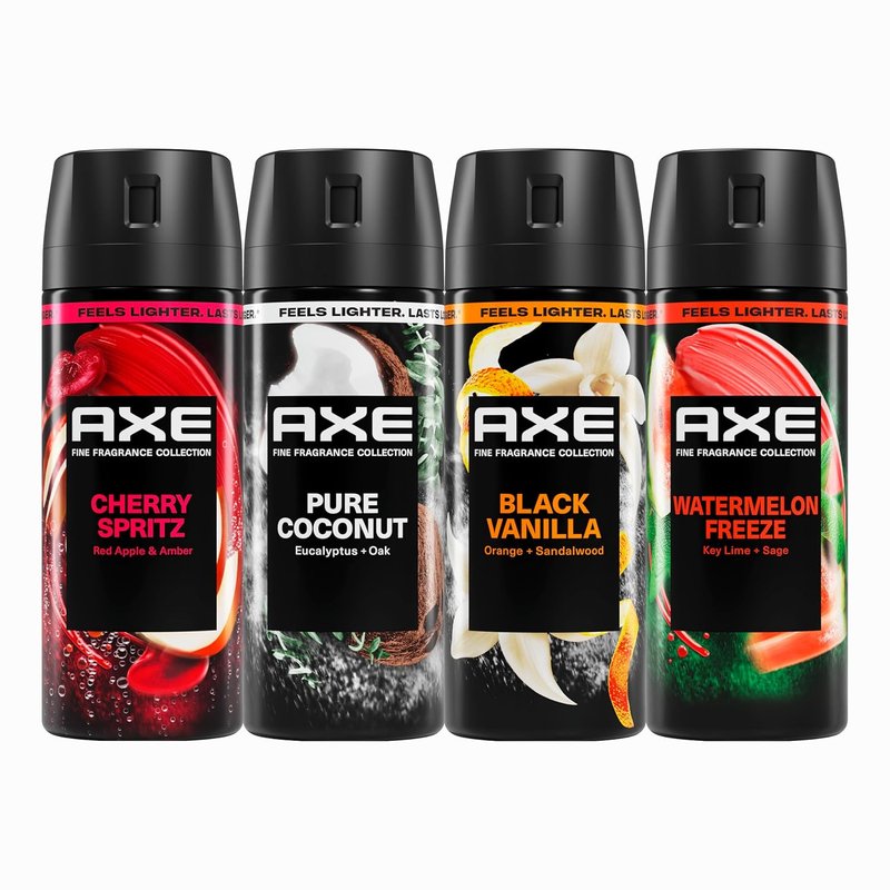 Axe Body Spray - Touch of Sweetness 4 Count | Aluminum-Free, 72-Hour Freshness, 2.9 oz