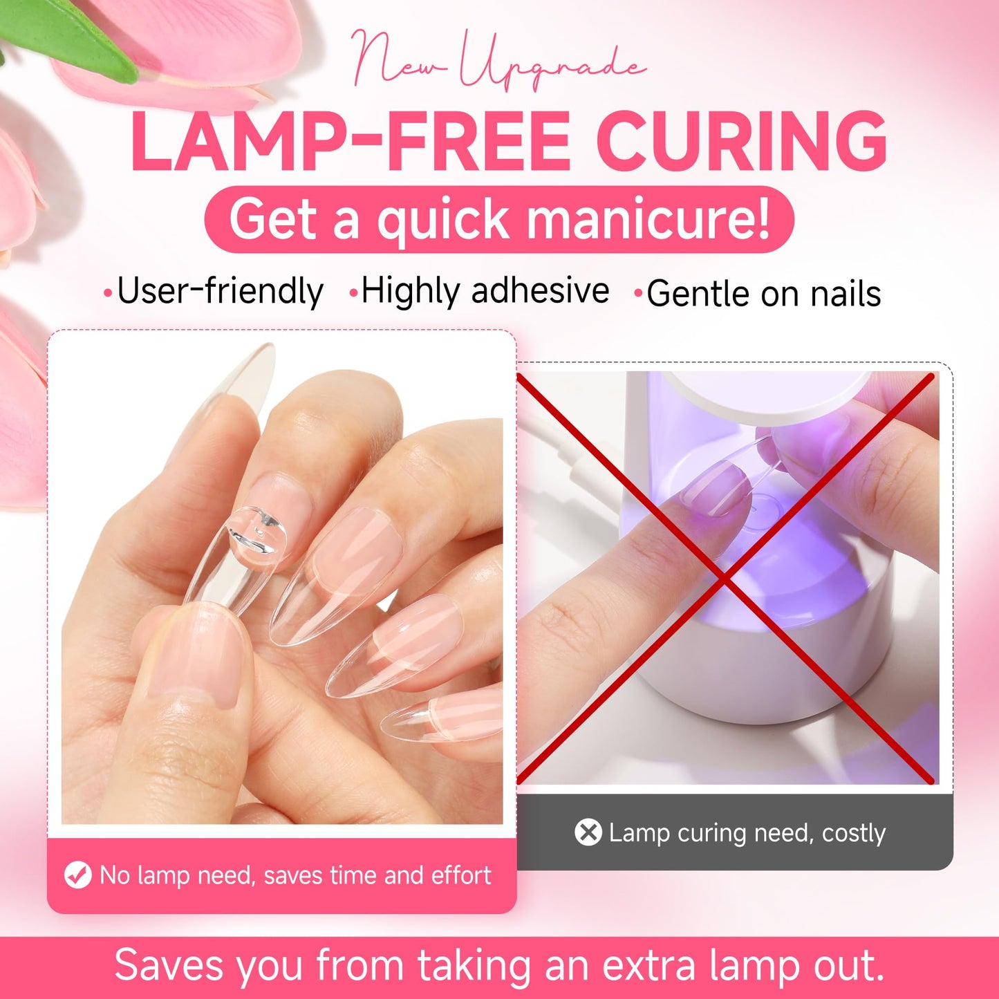 UNA GELLA Semi Solid Nail Glue for Press Ons Lamp-Free 10ml and Soak Off Gel Nail Glue Remover for False Acrylic Nails 12ml, Super Strong G lue Quick Removal Kit