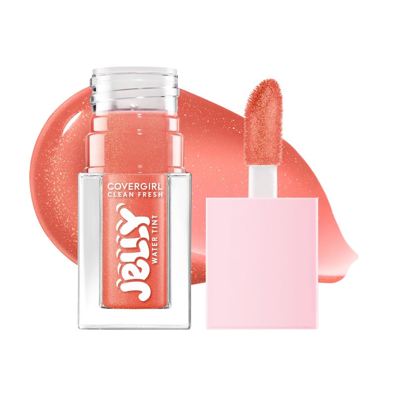 COVERGIRL Clean Fresh Jelly Water Tint, Lip & Cheek Tint, Transfer-Proof, Hydrating - 40 Jelly Nude (Rosewood Glow)