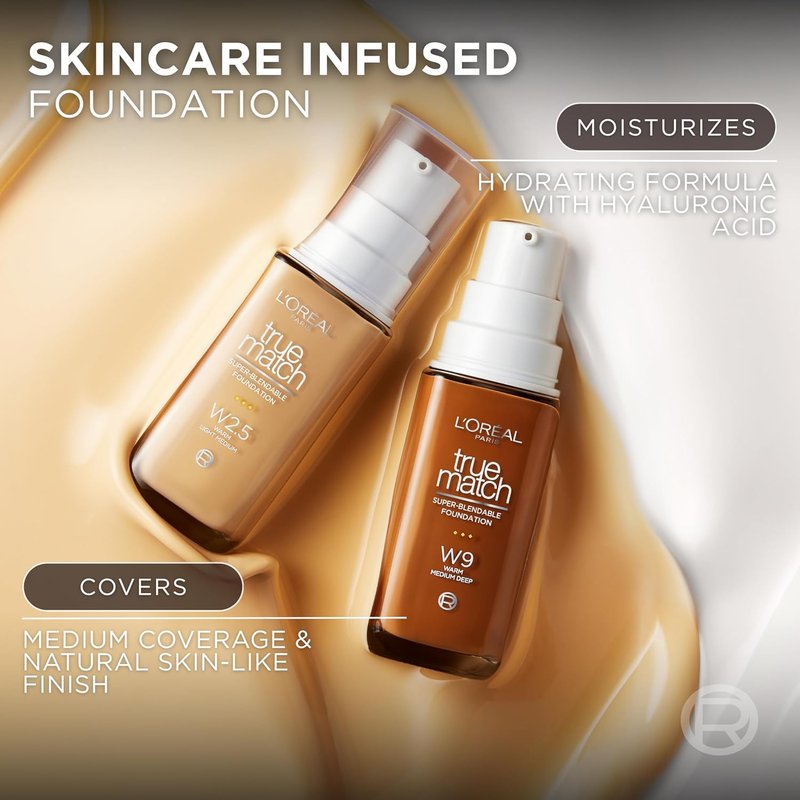 L'Oreal Paris True Match Liquid Foundation - Medium Coverage, Light Medium C3 | 1 Fl Oz