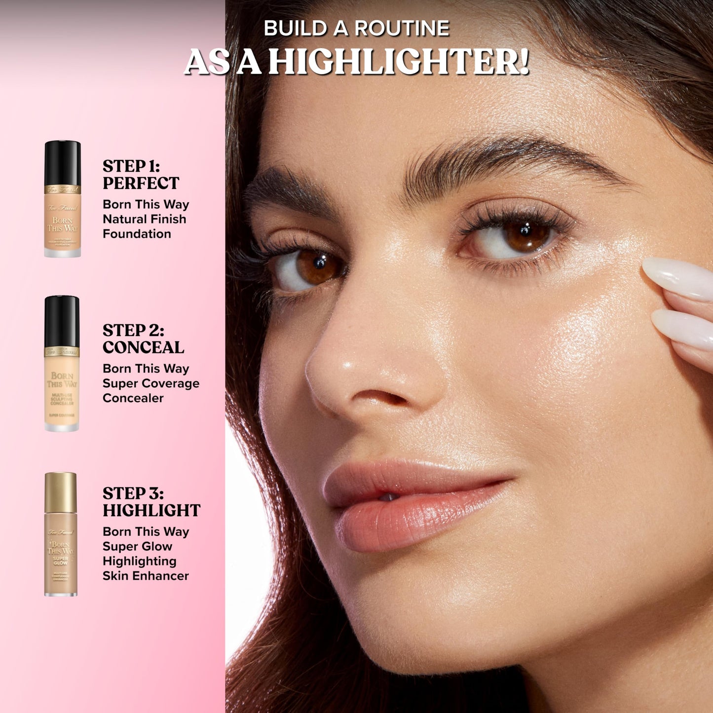 Too Faced Born This Way Super Glow Multi-Use Highlighting Skin Enhancer | Hydrating, Natural, All-Over Glow with Luminous Finish for Lit-From-Within Skin | Non-Greasy + Blendable, Opalescent, 1 Fl Oz