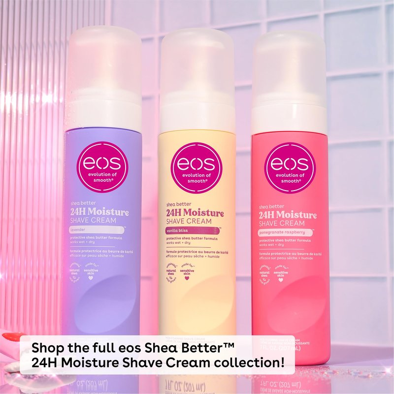 eos Shea Better Shave Cream- Lavender, Shea Butter, Aloe Vera, Moisturizing, Shaving Cream for Women, eos Shave Cream, 7 fl oz, 2-Pack