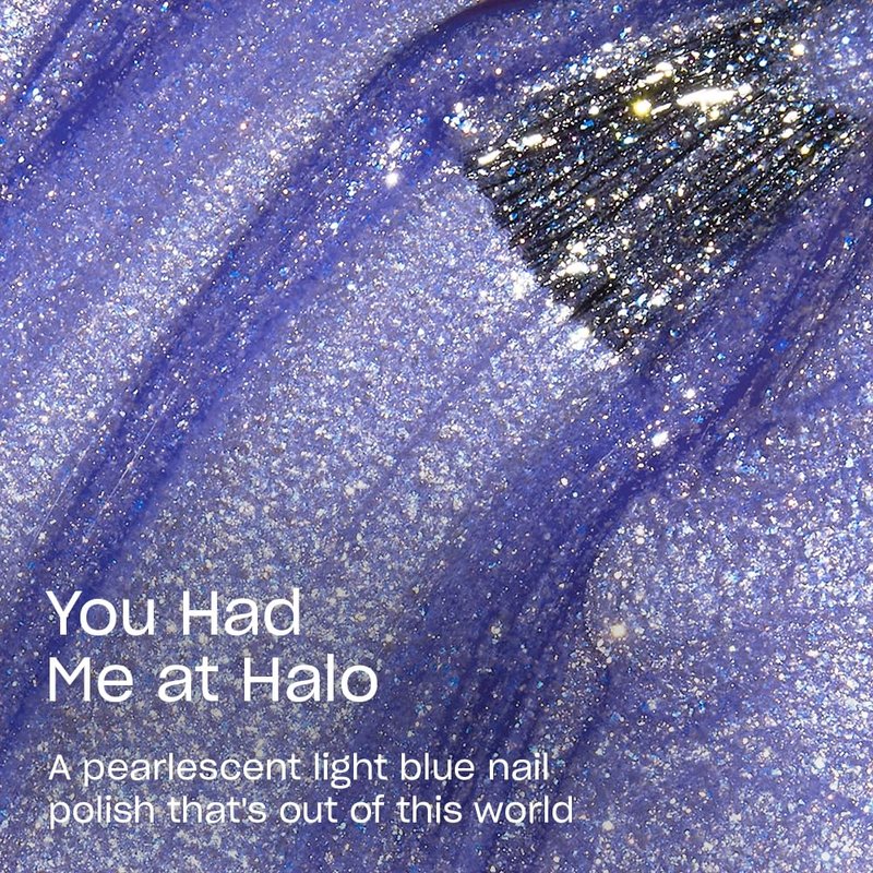 OPI Nail Lacquer You Had Me at Halo | Opaque Bright Blue Shimmer Chip Resistant Nail Polish | Xbox Collection