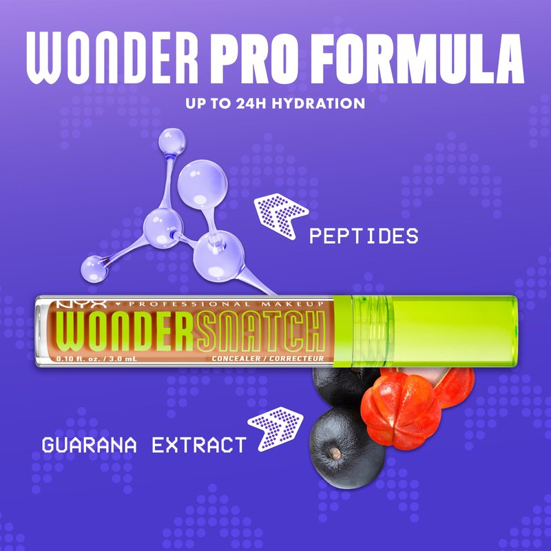 NYX PROFESSIONAL MAKEUP Wonder Snatch Concealer, Brightening, Lifting & Snatching Full Coverage Makeup Concealer with 24HR Wear, Vegan & Cruelty Free - Golden