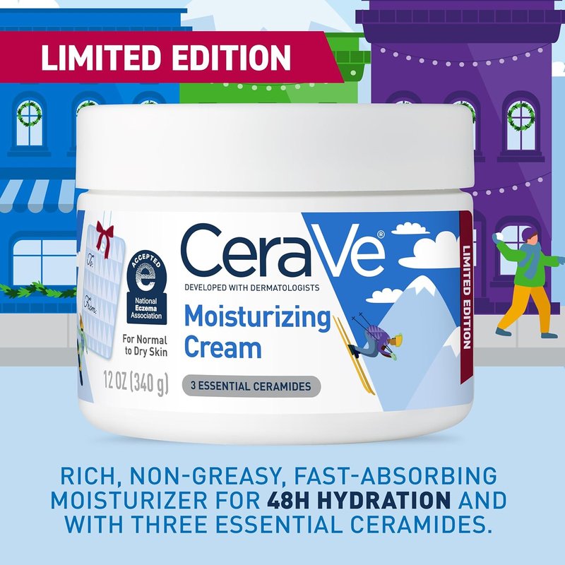 CeraVe Moisturizing Cream - Hydrating Daily Moisturizer for Dry Skin | 12 Ounce, Oil-Free & Fragrance-Free