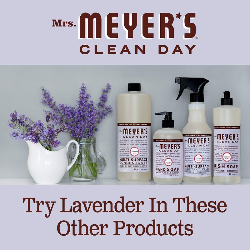 Mrs. MEYER'S Clean Day Liquid Hand Soap Refill, Lavender, 33 Fl Oz (Pack of 6)