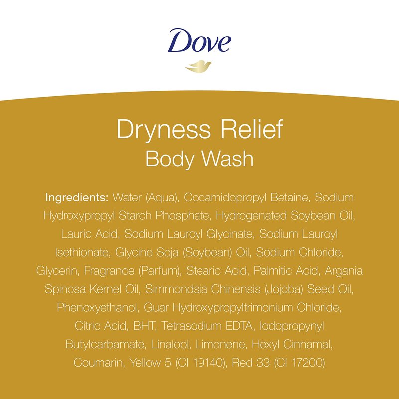 Dove Body Wash For Dry Skin Dryness Relief With Authentic Jojoba Oil 22 oz