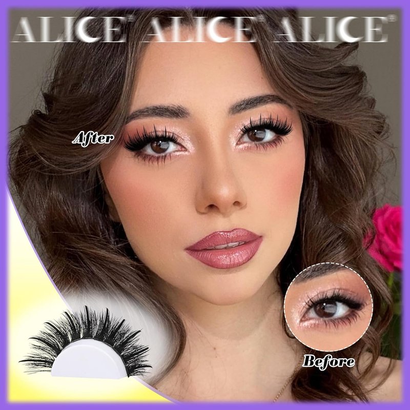 ALICE Eyelash Clusters Kit - 100D Thick Volume with Lash Glue & Tweezers | 228pcs D-Curly Extensions