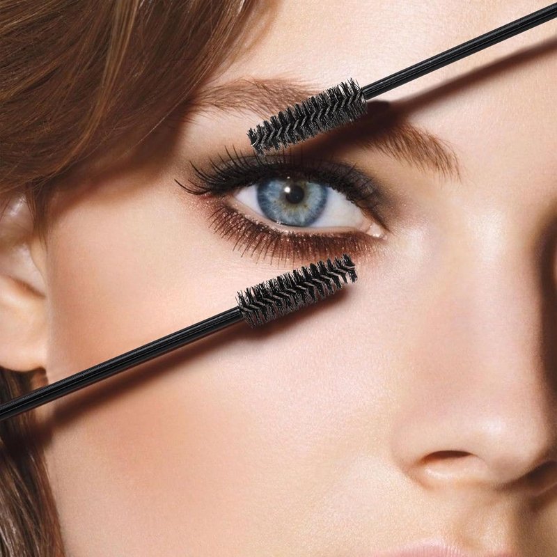 COCIDE Eyebrow Brush & Eyelash Comb - 500 Disposable Mascara Wands & Spoolies for Makeup Applications