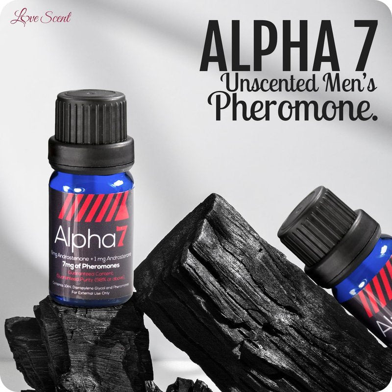 Alpha 7 Pheromone Cologne for Men - Unscented High Concentration Blend | Attract Women (10 ml)