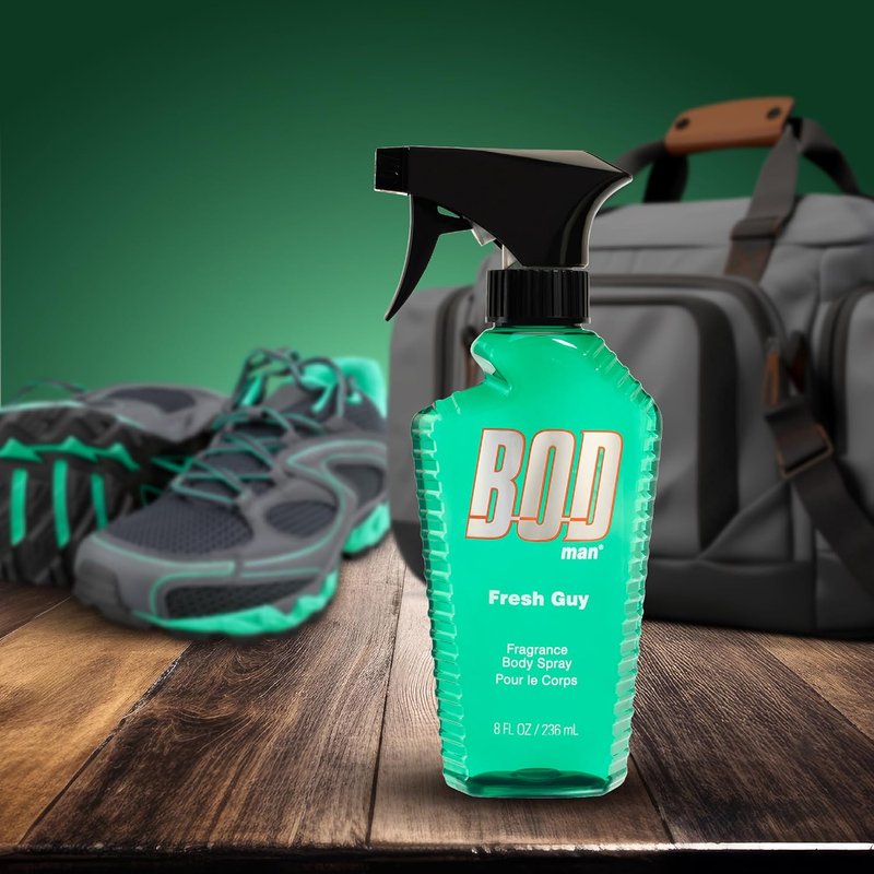 BOD Man Fresh Guy Body Spray for Men - Long-Lasting Fragrance | 8 oz (Pack of 2)
