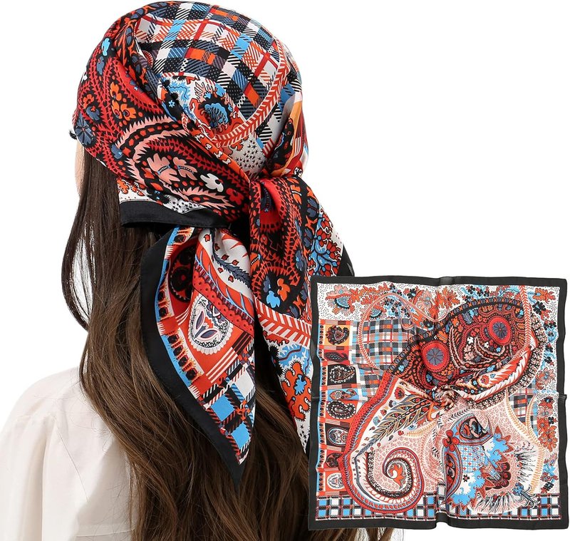 RIIQIICHY Satin Silk Hair Scarf - Luxurious Sleep Wrap for Women | 27.5" Size