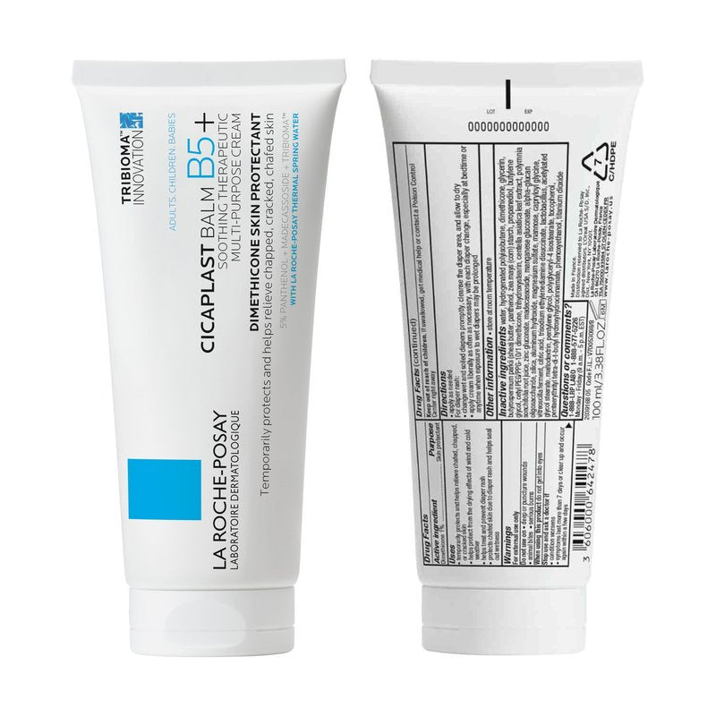 La Roche-Posay Cicaplast Balm B5 Skin Barrier Repair Cream with Centella Asiatica, Shea Butter & Panthenol | Multi-Purpose Healing Ointment for Dry, Irritated Skin | Face & Hand Balm, Baby Safe, 100ml