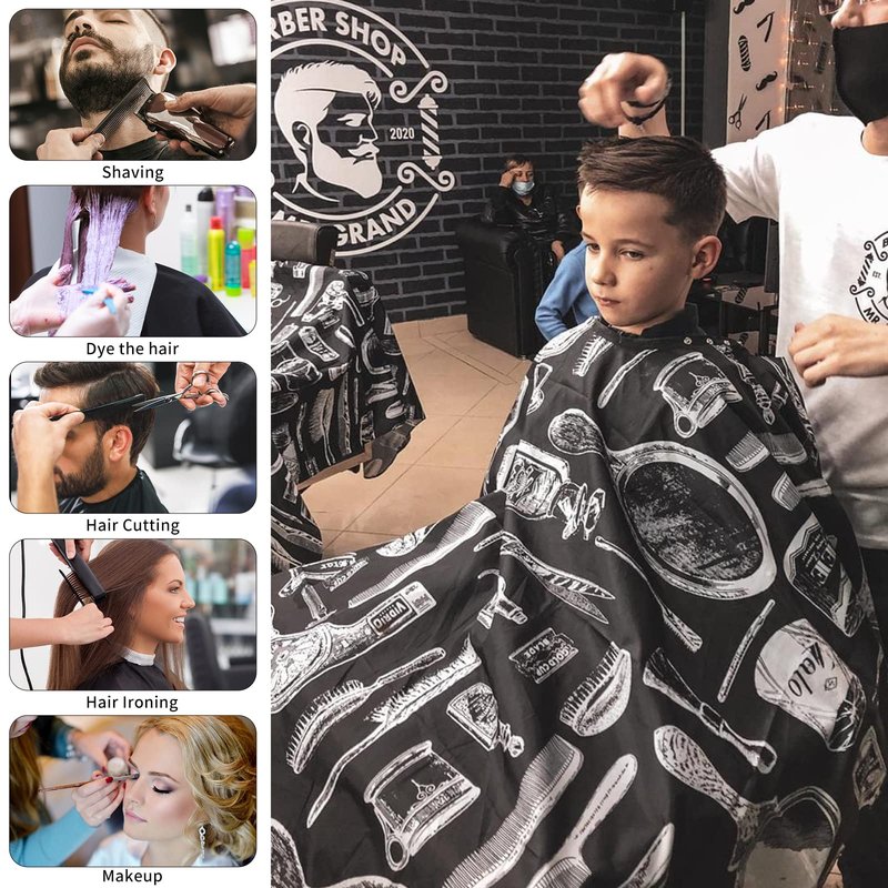 Barber Cape for Men - Waterproof Hair Cutting Capes for Adults and Stylists