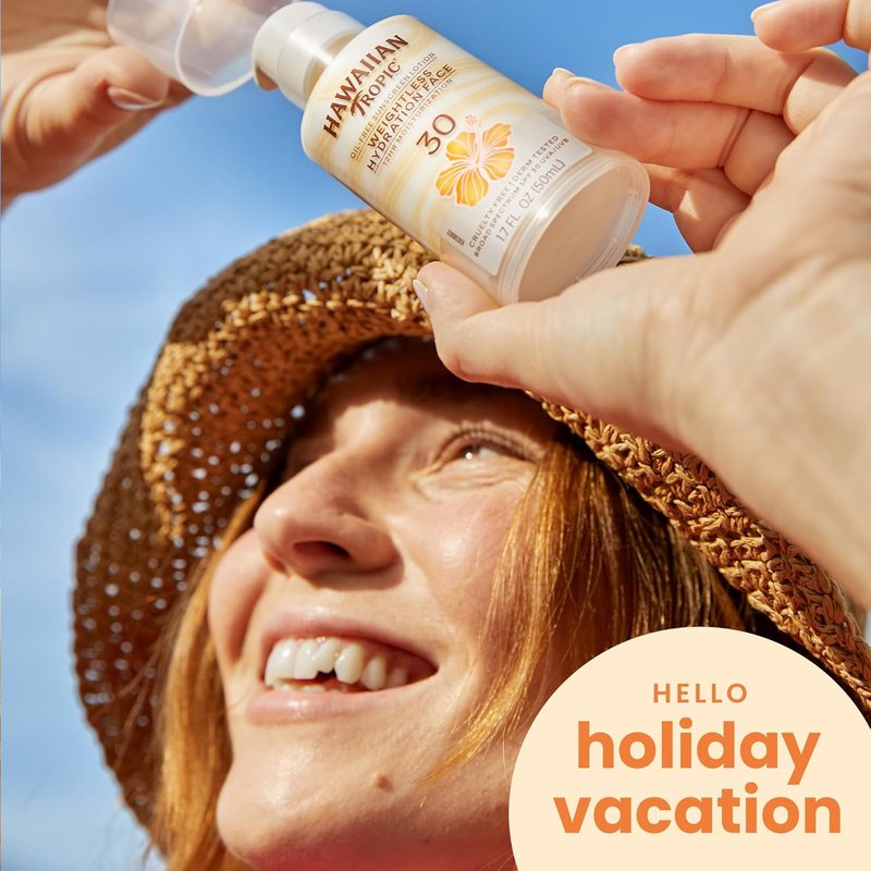 Hawaiian Tropic Weightless Hydration Lotion Sunscreen SPF 30 - Travel Size 1.7oz | Ideal for Beach & Summer Protection