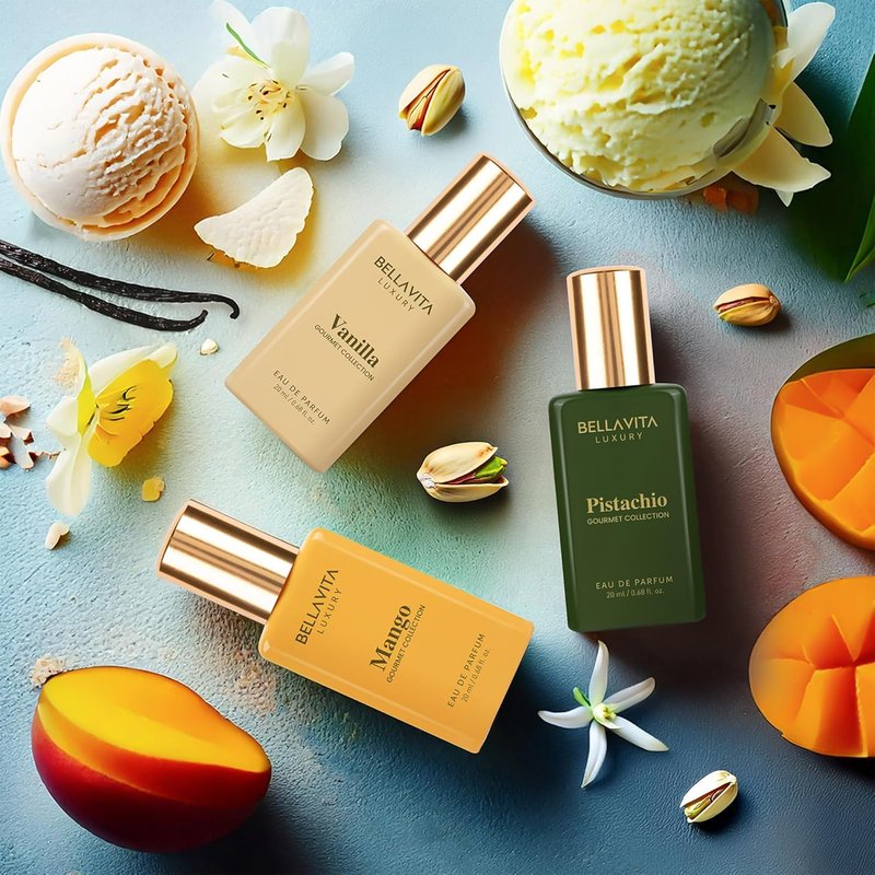 BellaVita Luxury Candy Kiss Perfume Set - 100ml + 3x20ml | Unisex Fragrance with Sweet & Spicy Notes, Long-Lasting Gift for Men & Women