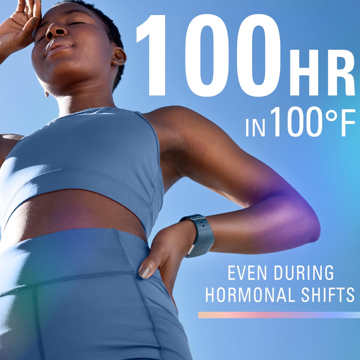Secret Clinical Strength 100HR Sweat & Odor, Invisible Solid Antiperspirant Deodorant for Women, Free & Sensitive, 3X Stress Protection with Hyaluronic Acid, PH Balanced, Unscented, 2.6 oz