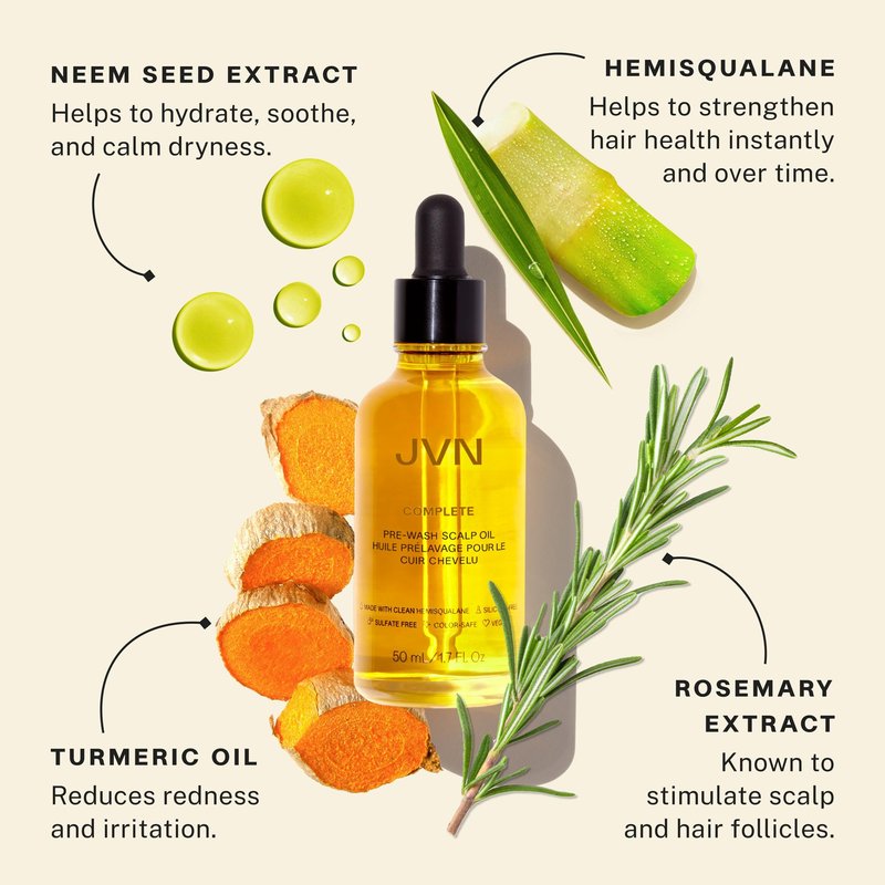 JVN Hair Quick & Easy Bestsellers Set, Pack of 3, Includes Pre-Wash Scalp Oil, Air Dry Cream, and Instant Recovery Serum, Vegan, Sulfate and Paraben-Free, Haircare for Women and Men