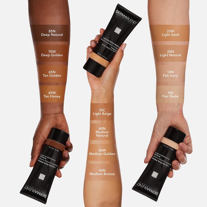 Dermablend Leg and Body Makeup Foundation with SPF 25, 20N Light Natural, 3.4 Fl. Oz.