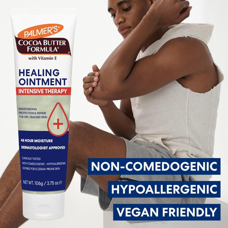 Palmer's Cocoa Butter Formula Healing Ointment with Vitamin E, 3.75 Oz, Intensive Therapy for Severely Dry, Eczema Prone Skin, Provides 48-Hour Moisture, Non-Comedogenic, Dermatologist Approved