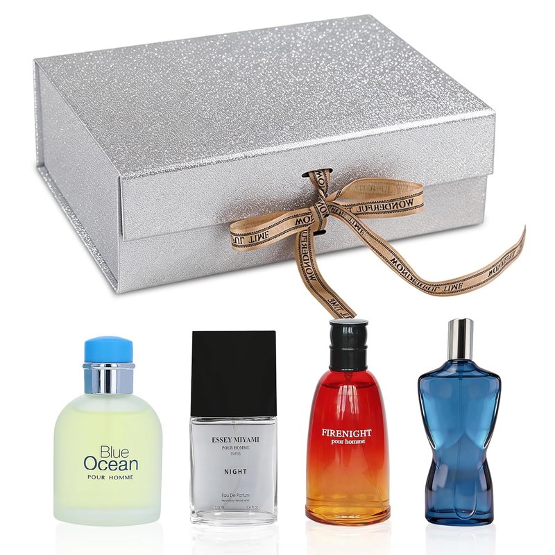 A CENTER Men's Cologne Gift Set - Luxury Fragrance Collection in Premium Presentation Box | Perfect Valentine's Day Gift for Him | 4 x 3.4 FL oz