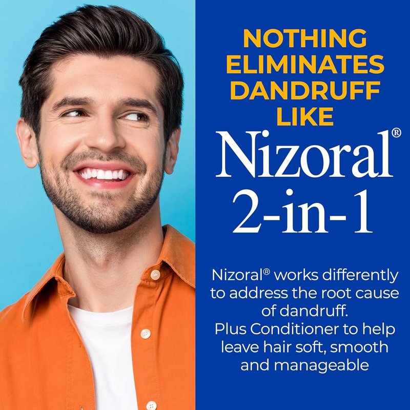 Nizoral Anti-Dandruff Shampoo & Conditioner - 2-in-1 Formula with 1% Ketoconazole | 14 Fl Oz