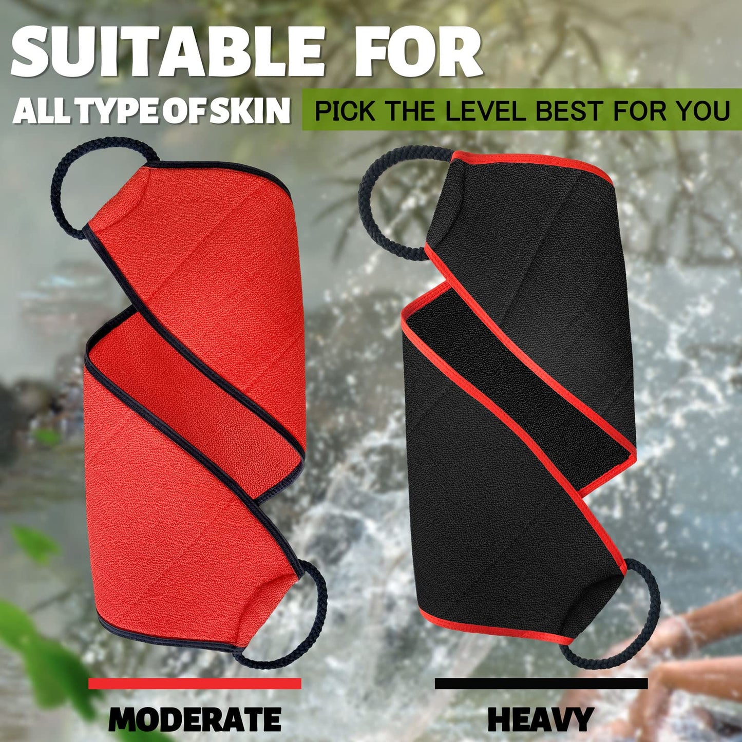 Evridwear Exfoliating Body Scrubber with Handles Back Washer Back Scrubber for Shower Bath Dry Skin Whole Body Deep Clean Men Women(Deep Exfoliation)