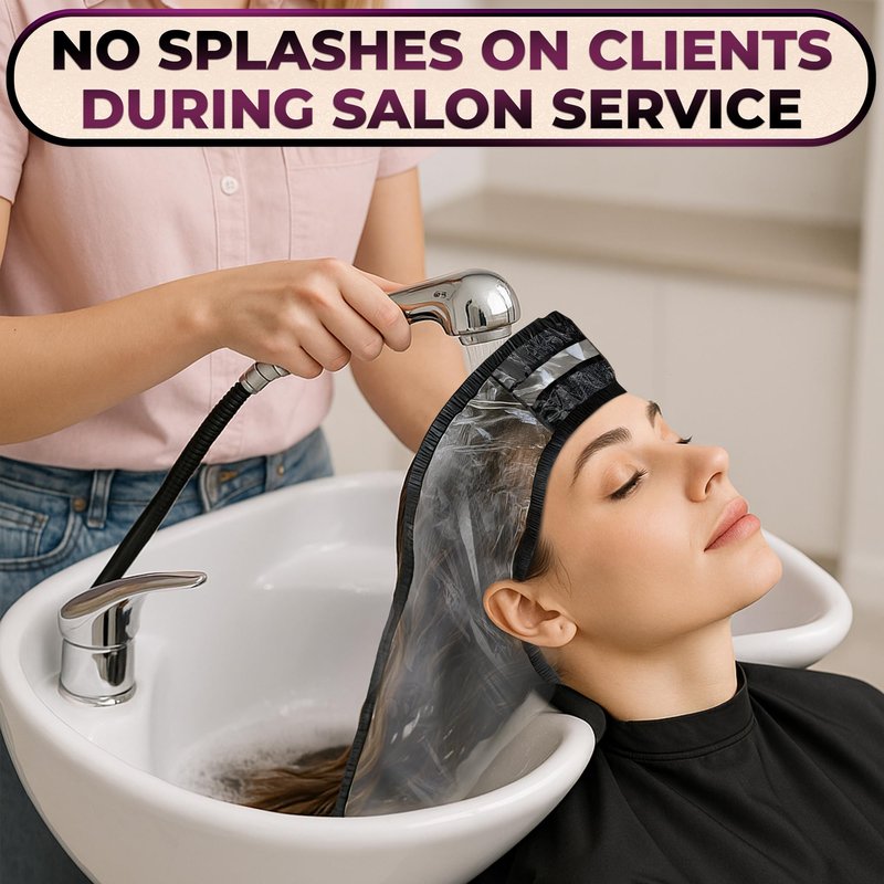 Hair Funnel for Washing Hair for Elderly – Shampoo Cape with Waterproof PVC Build 20"x9.5" for Upright Sink Washing & No-Rinse Care – Shampoo Caps no Rinse for Gentle Bedridden Support & Home Use