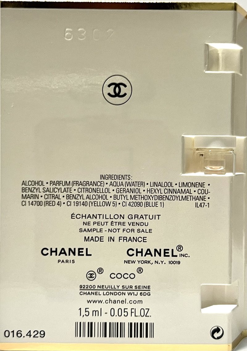 Coco Mademoiselle Eau De Parfum Perfume Sample Vial Travel 1.5 Ml/0.05 Oz by Paris Fragrance