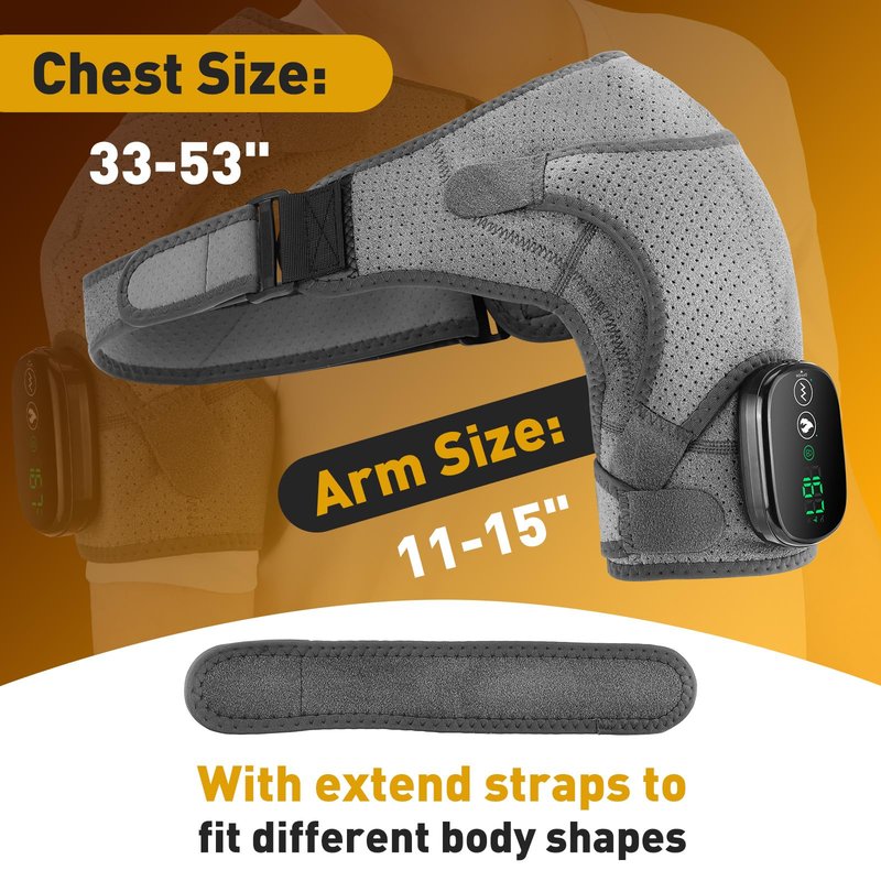 Shoulder Heating Pad, FSA Eligible Items List, Shoulder Massager for Pain Relief Deep Tissue, Heated Shoulder Brace Wrap for Men Women, Rotator Cuff Heating Pad for Pain Relief