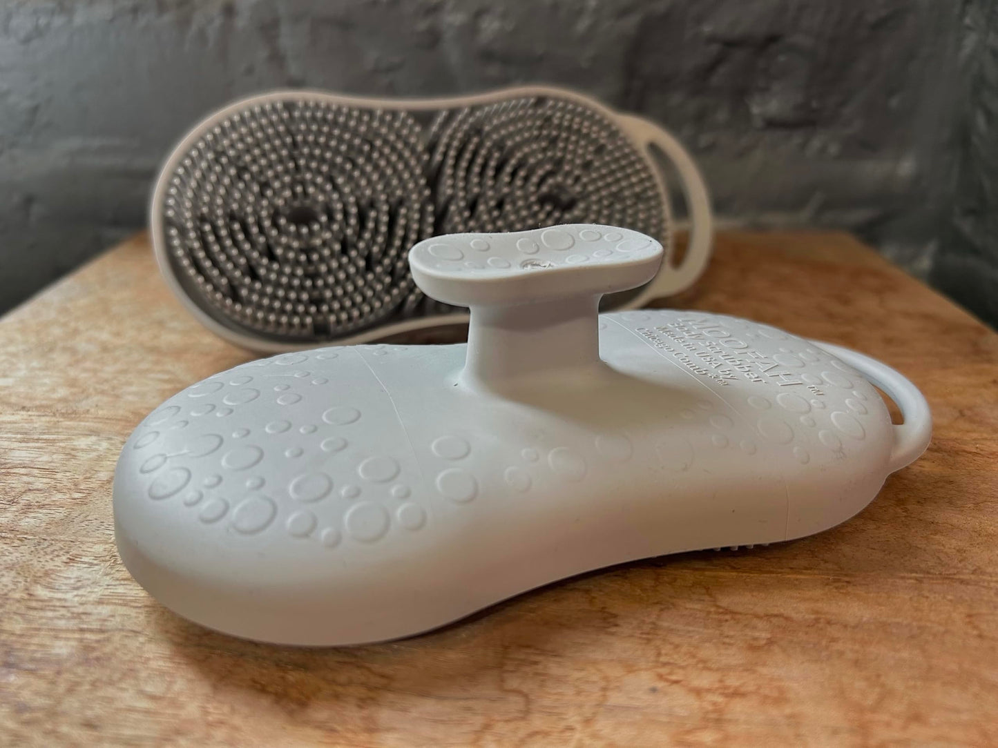 MOOFAH™ Body Scrubber- Deep Cleansing, Gentle Exfoliation for Smoother Skin, Soft-Touch Bristles, Made in USA by Chicago Comb, Easy Rinse, Quick-Dry (Shadow Grey)