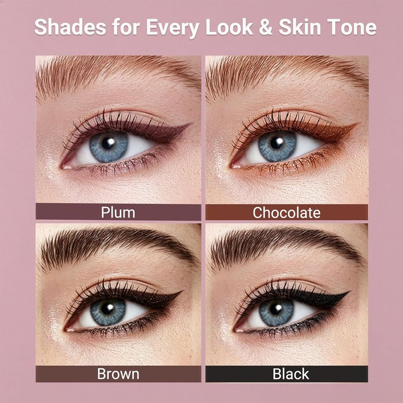 Black Gel Eyeliner Pencil for Mature Eyes - Smooth Glide, Waterproof & Long-Lasting | Soft Natural Look