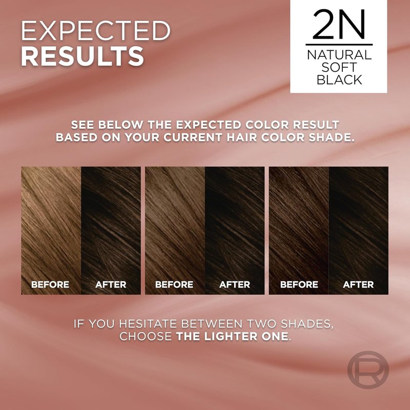 L’Oreal Paris Excellence Universal Nudes Hair Color - Ammonia-Free Gray Coverage, 2N Natural Soft Black, 1 Kit
