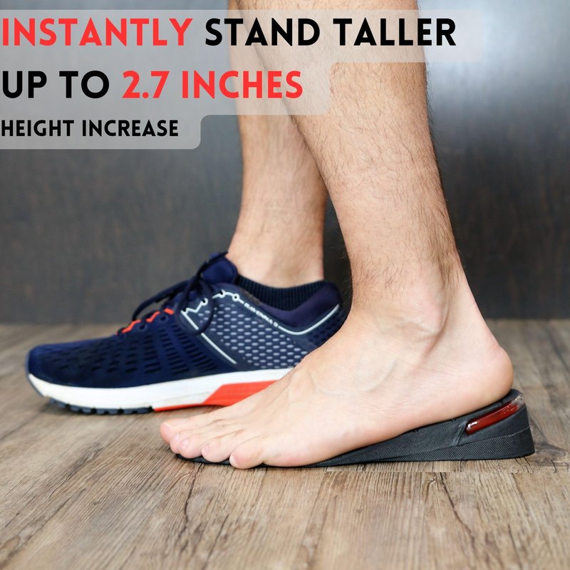 Shoe Lifts for Men and Women | Elevated, Cushioned Heel Inserts and Arch Support Insoles | Lifted, Supportive Comfort | and Breathable (2.75" Height) Black