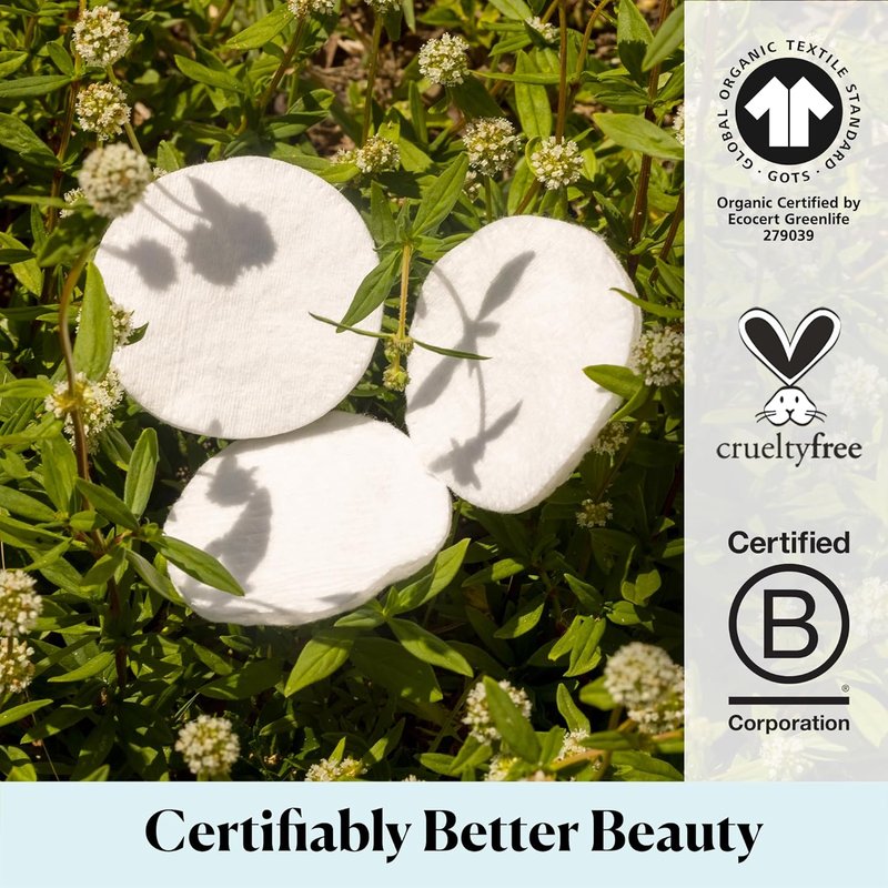 Organic Cotton Rounds for Sensitive Skin - 100% Pure GOTS Certified | 300 Count